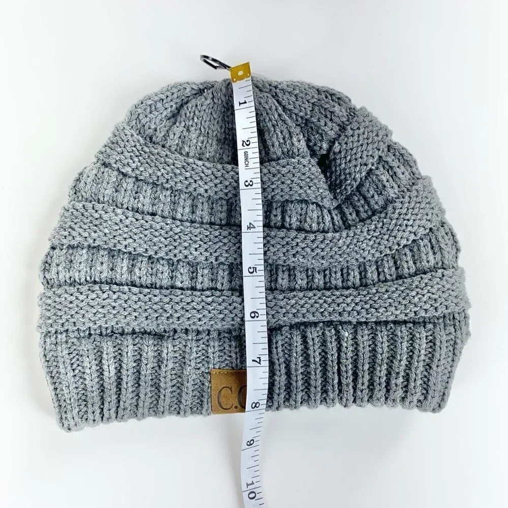 C.C Grey knit beanie